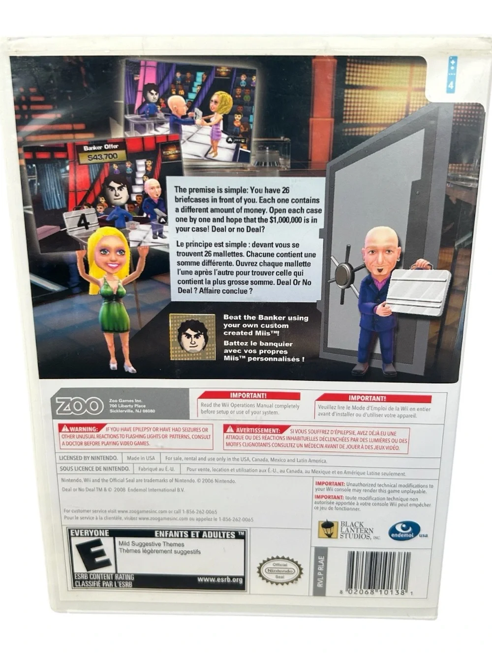 Deal or No Deal (Nintendo Wii, 2008) Complete CIB